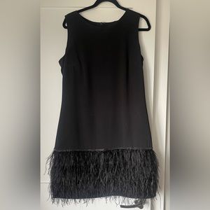 Frank Lyman LBD with ostrich feathers!